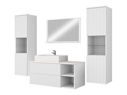 Badkamerset Nauta II (Wit + Wit marmer)