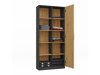 Boekenkast Elbvelu 122 (Antraciet + Artisan eiken)