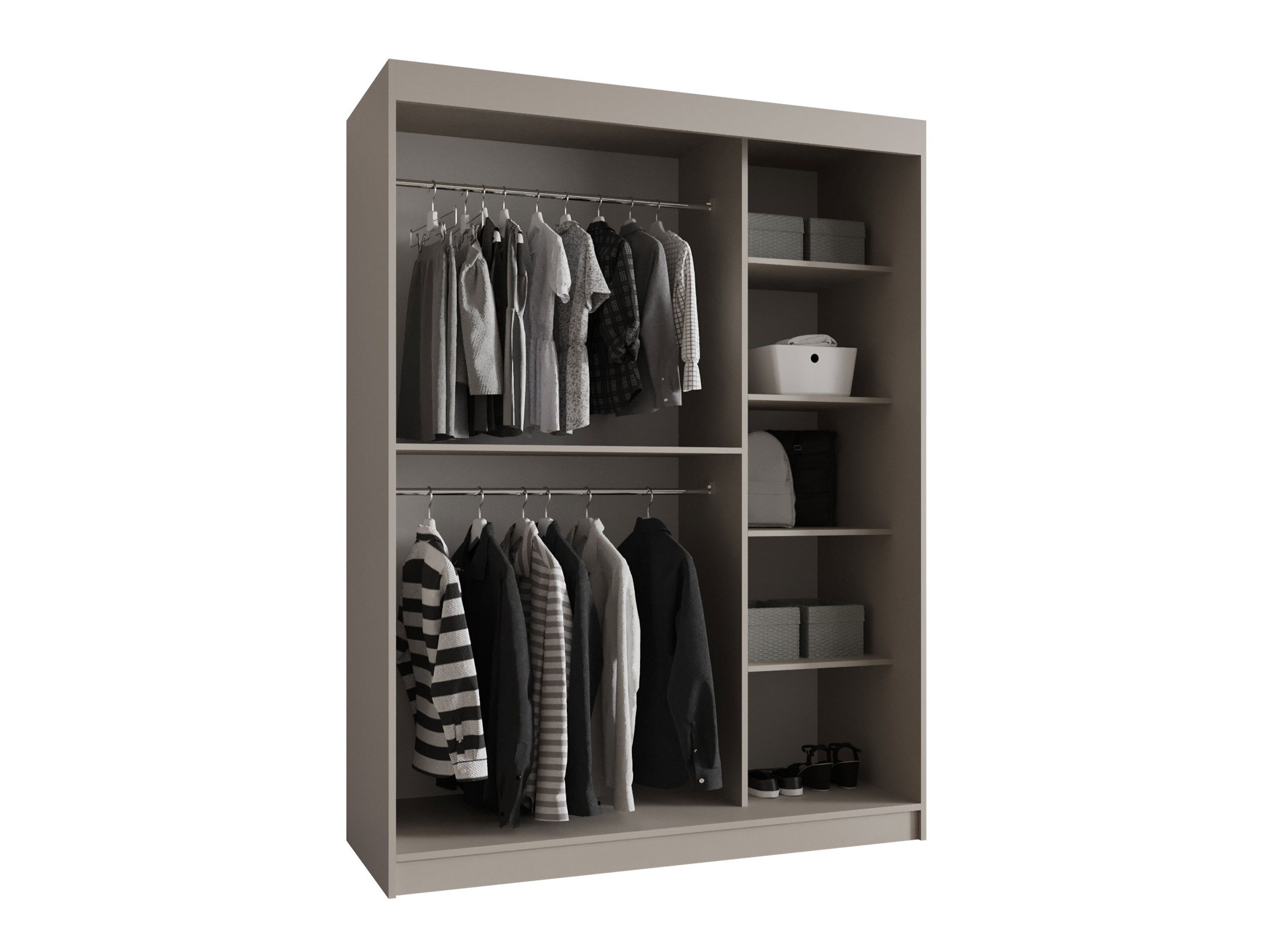 Kledingkast Hartford 527 (Zwart)