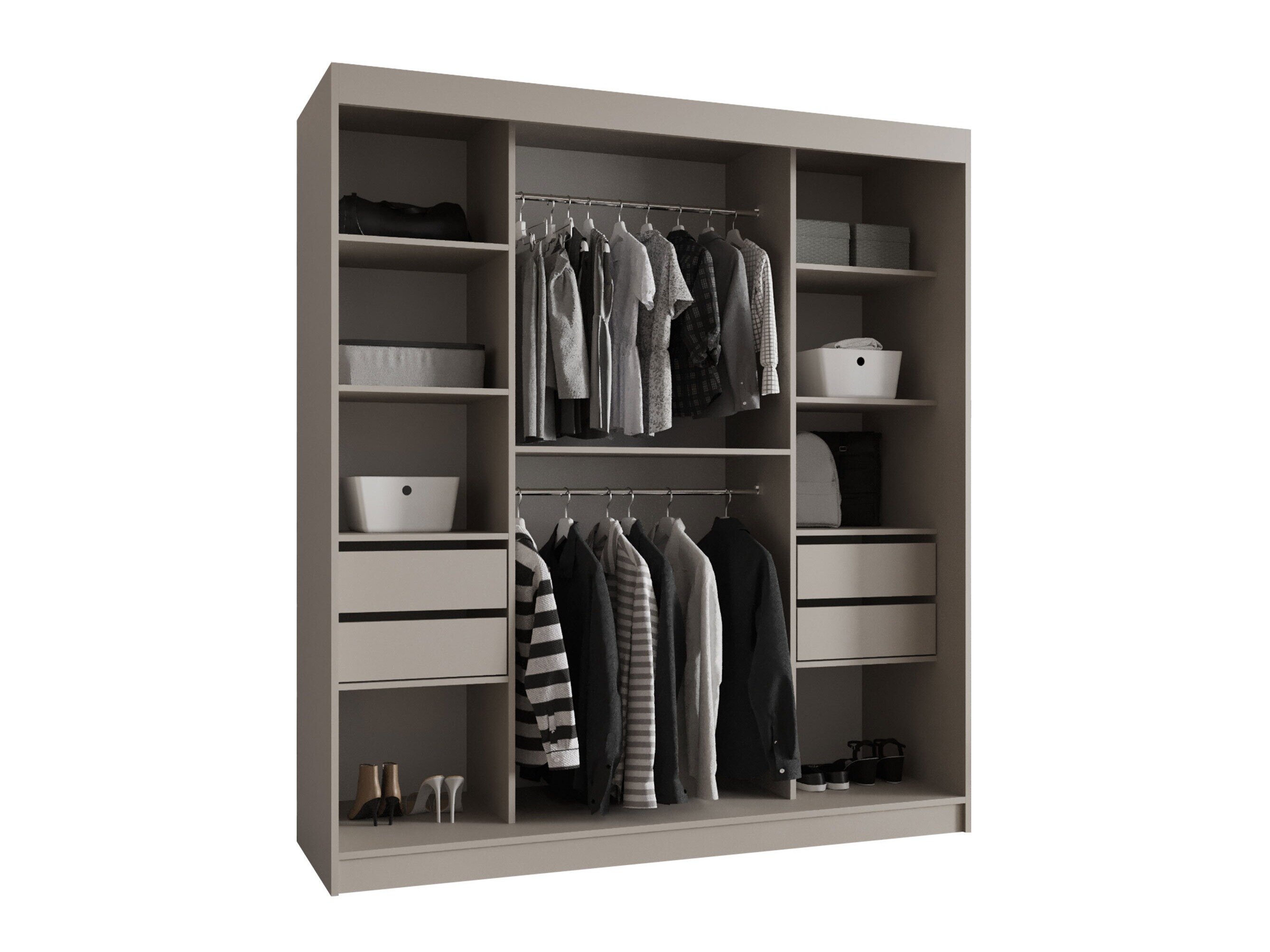 Kledingkast Hartford 529 (Zwart)