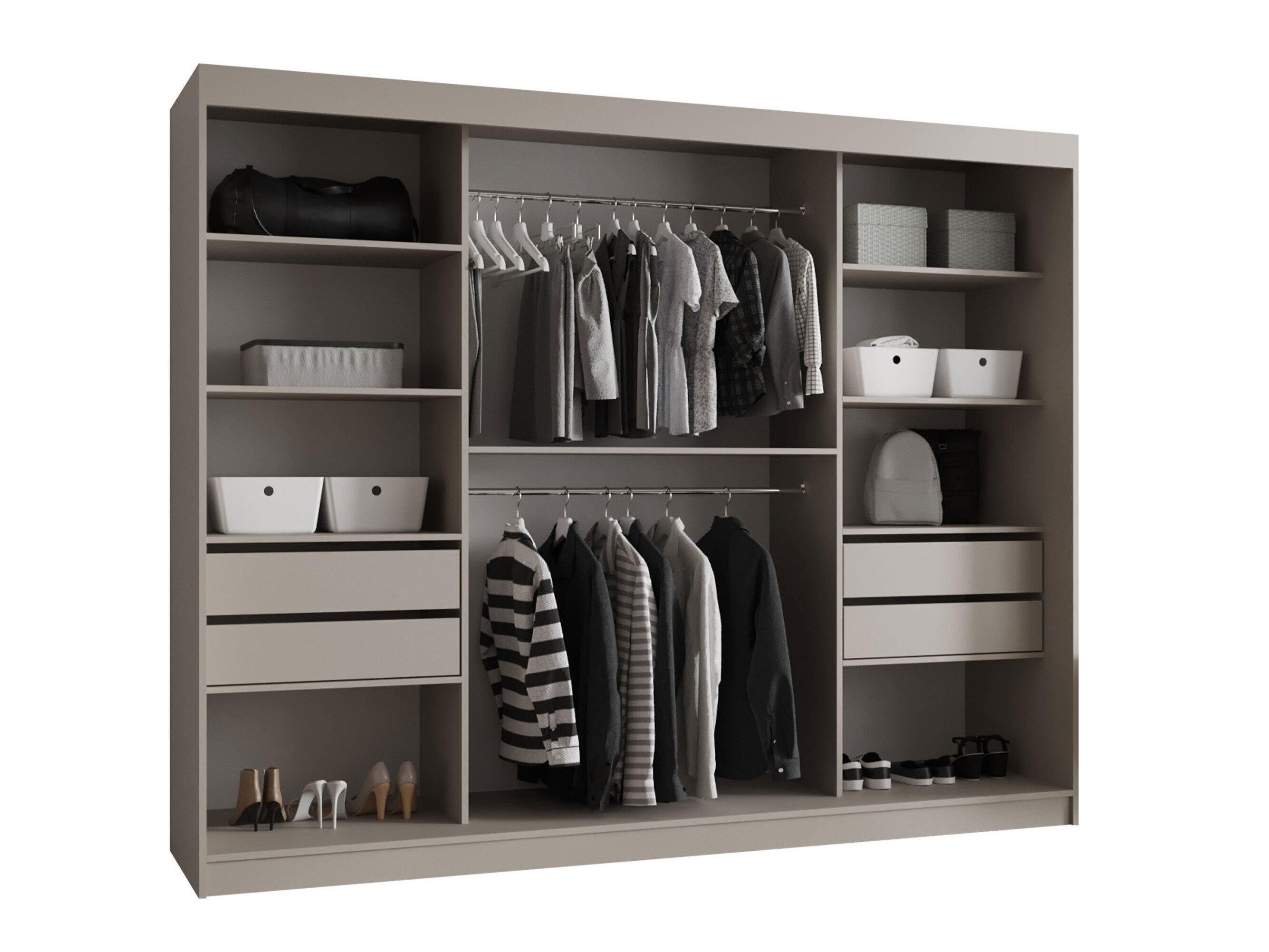 Kledingkast Hartford 533 (Zwart)