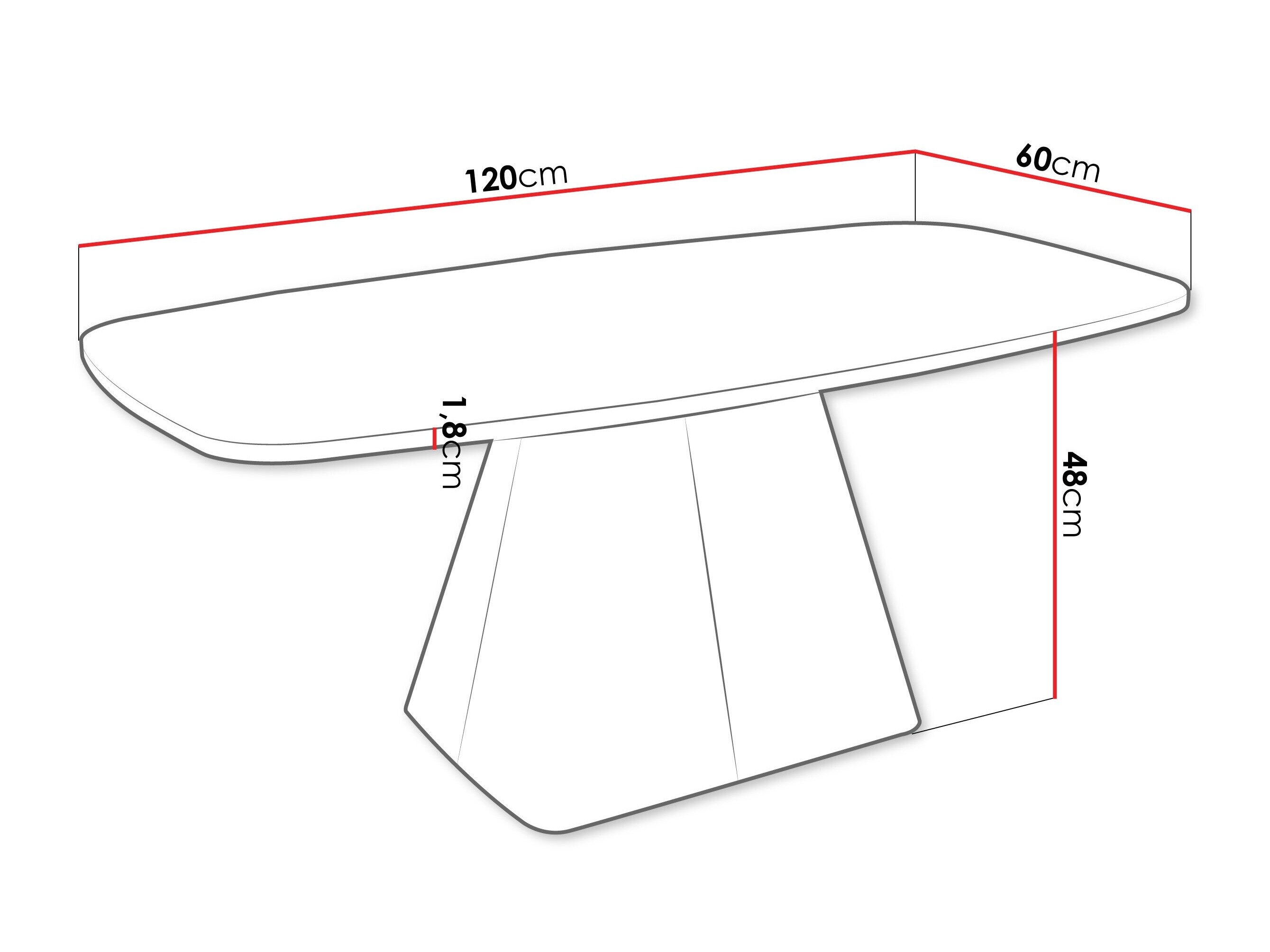 Salontafel Oswego 158 (Kasjmier + Zwart)