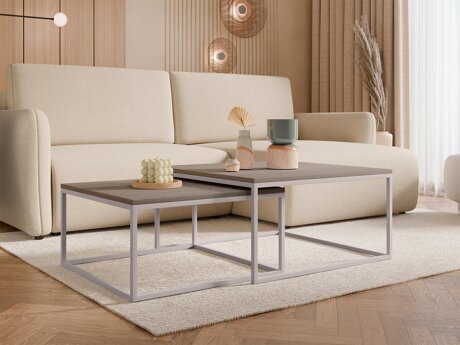 Salontafel set Oswego 133 (Licht hout + Kasjmier)