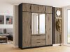 Dressoir Ophdome 116 (Donkere eik + Zwart)