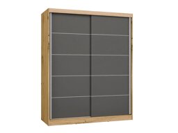 Kledingkast Mandeville 177 (Artisan eiken + Antraciet)