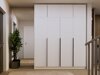 Kledingkast Mandeville 400 (Wit + Zwart)