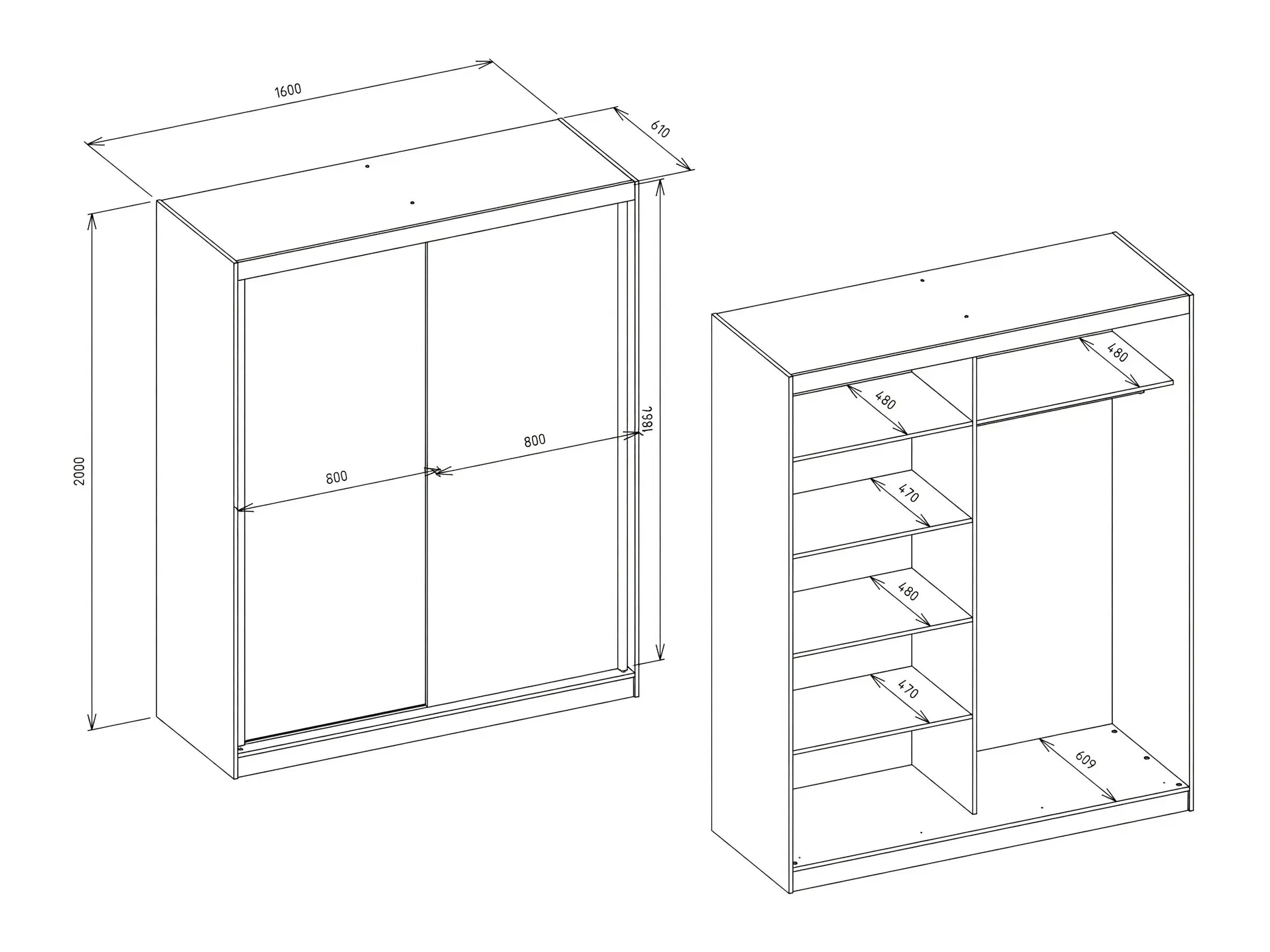 Kledingkast Mandeville 177 (Artisan eiken + Wit)