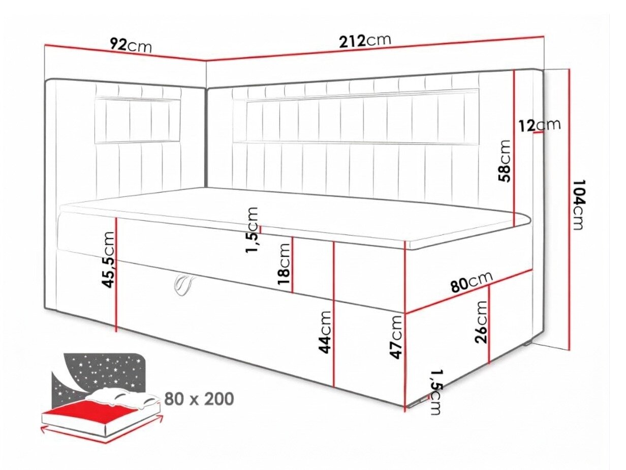 Boxspring Lucus VIII (Soft 017 + Fresh 34)