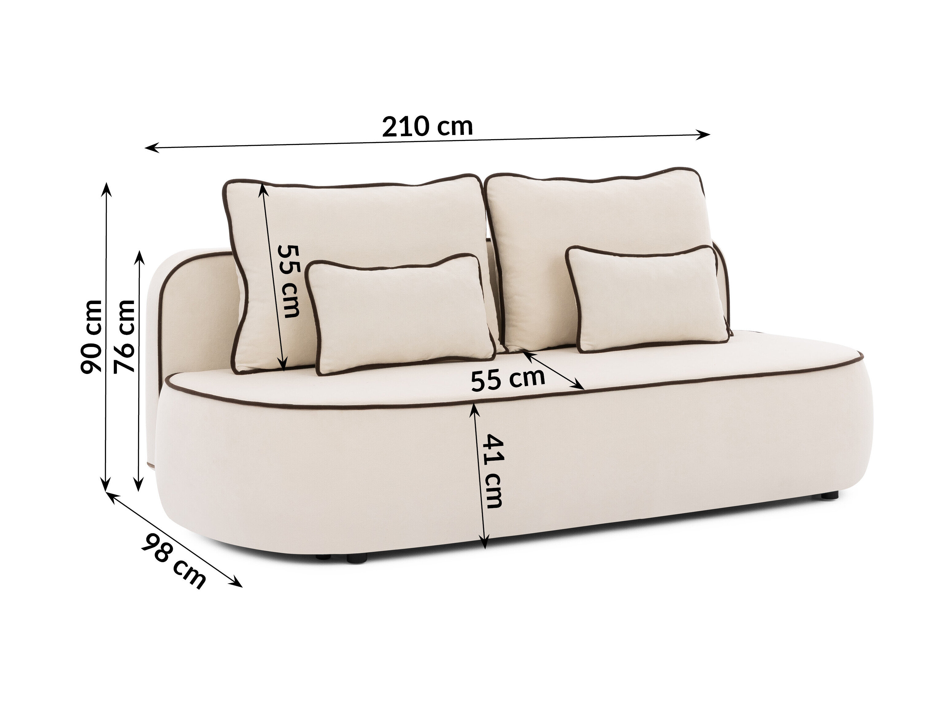 Slaapbank Rocklin 243 (Soft 01 + Soft 06)