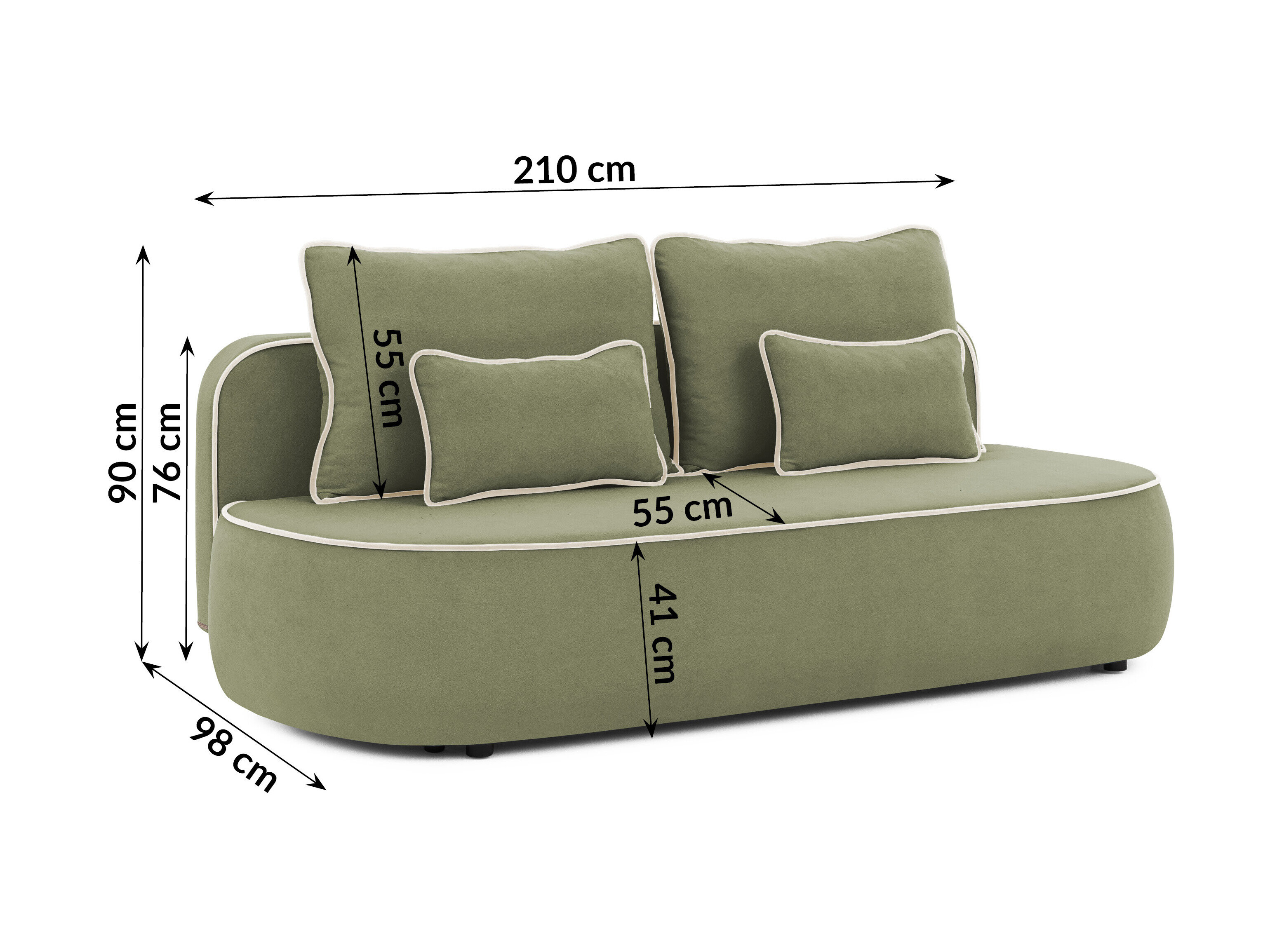 Slaapbank Rocklin 243 (Soft 12 + Soft 02)