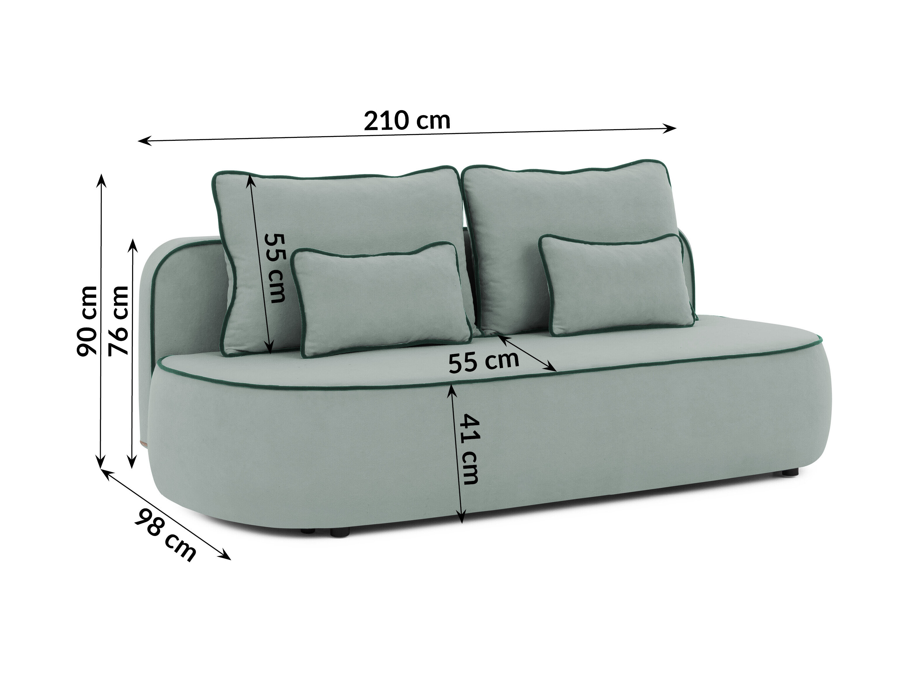 Slaapbank Rocklin 243 (Soft 15 + Soft 14)