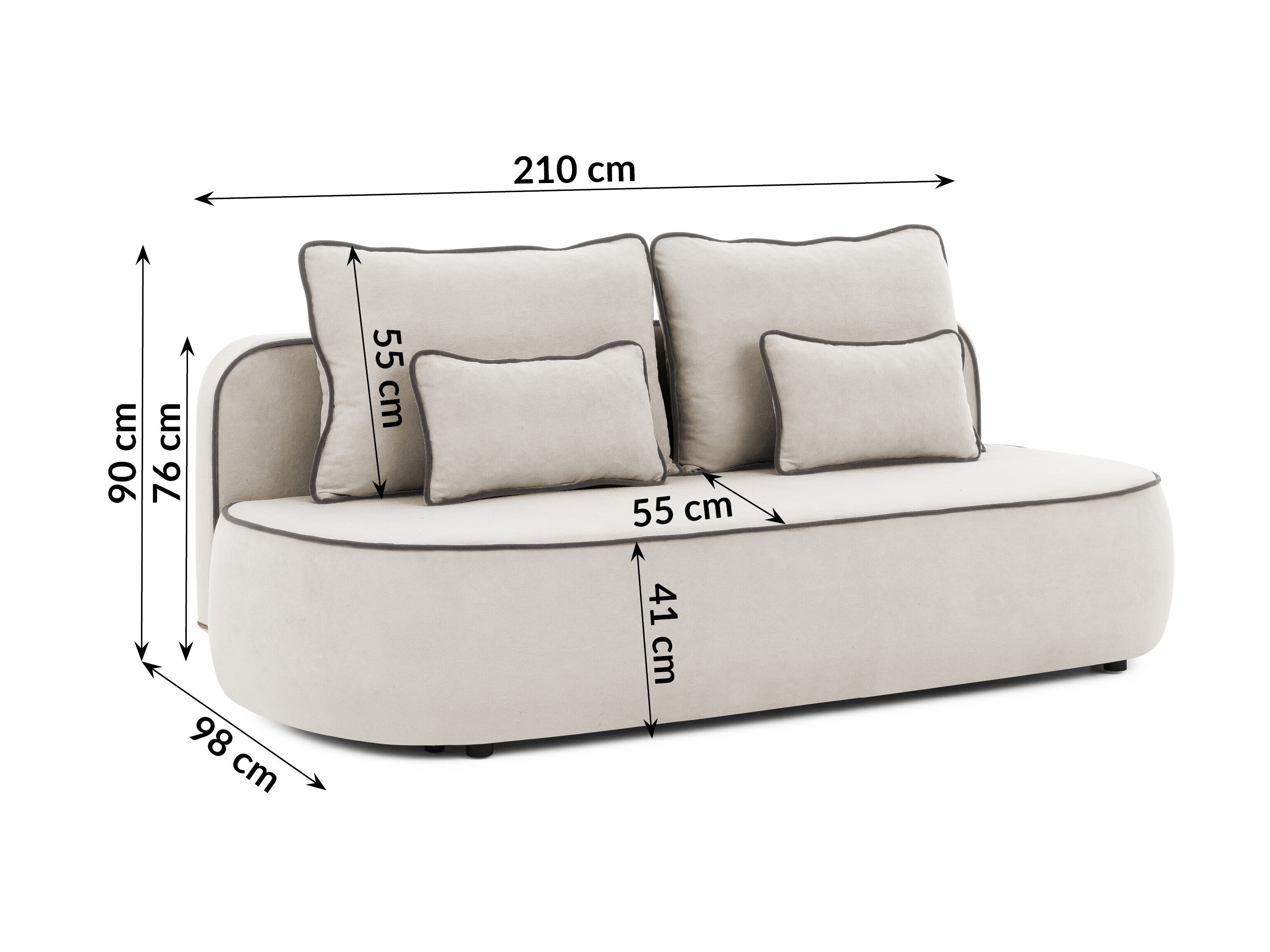 Slaapbank Rocklin 243 (Soft 19 + Soft 21)