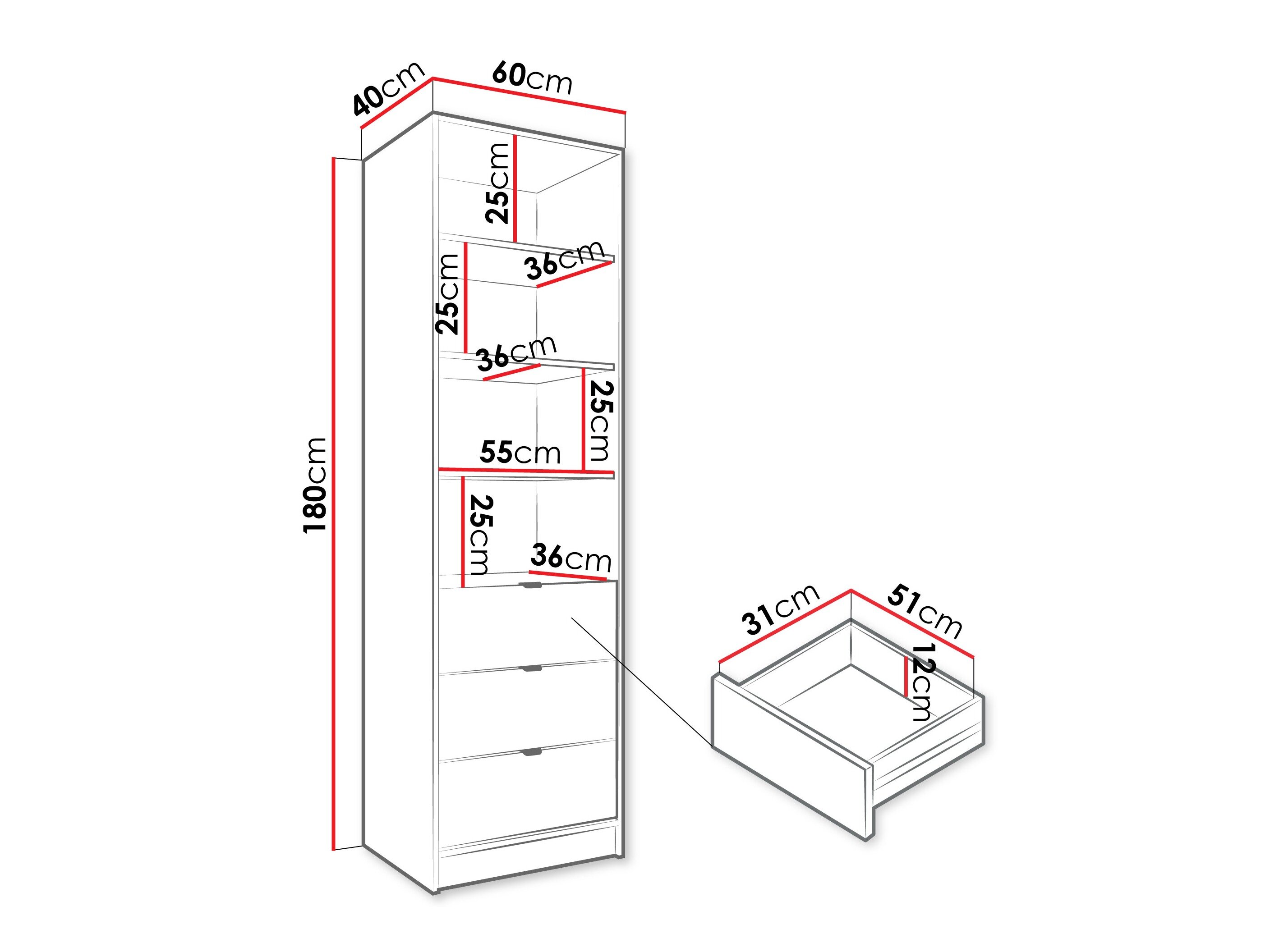 Boekenkast Comfivo Papilio (Notenhout)