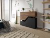 Dressoir Comfivo Daldune (Notenhout + Zwart)