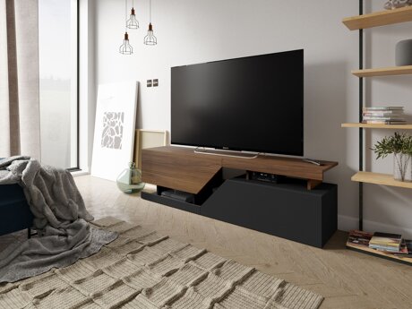 TV-meubel Comfivo Daldune (Notenhout + Zwart)