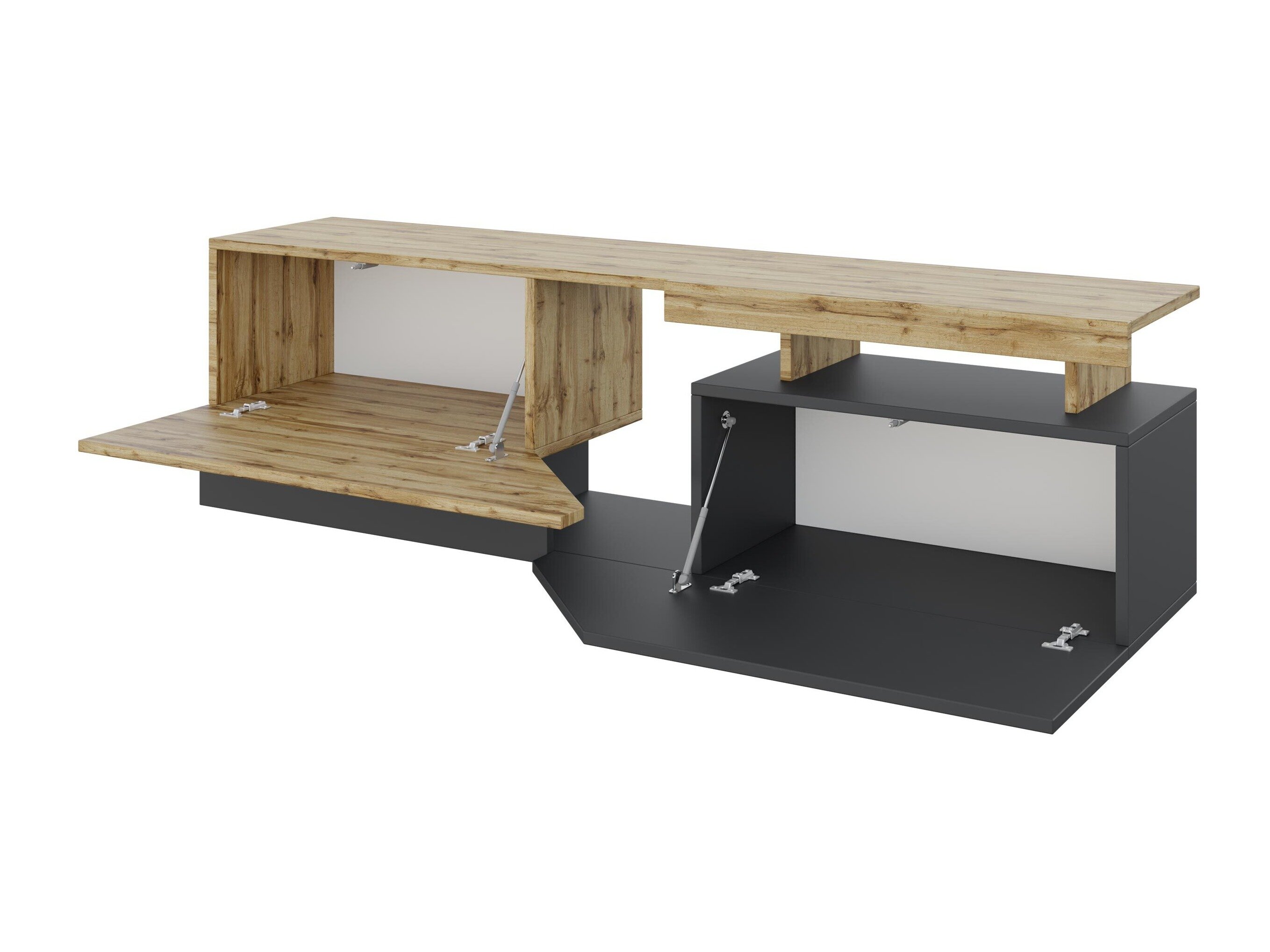 TV-meubel Comfivo Daldune (Notenhout + Zwart)