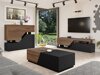 TV-meubel Comfivo Daldune (Notenhout + Zwart)