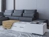 Transformeerbare salontafel Comfivo Daldune (Notenhout + Zwart)