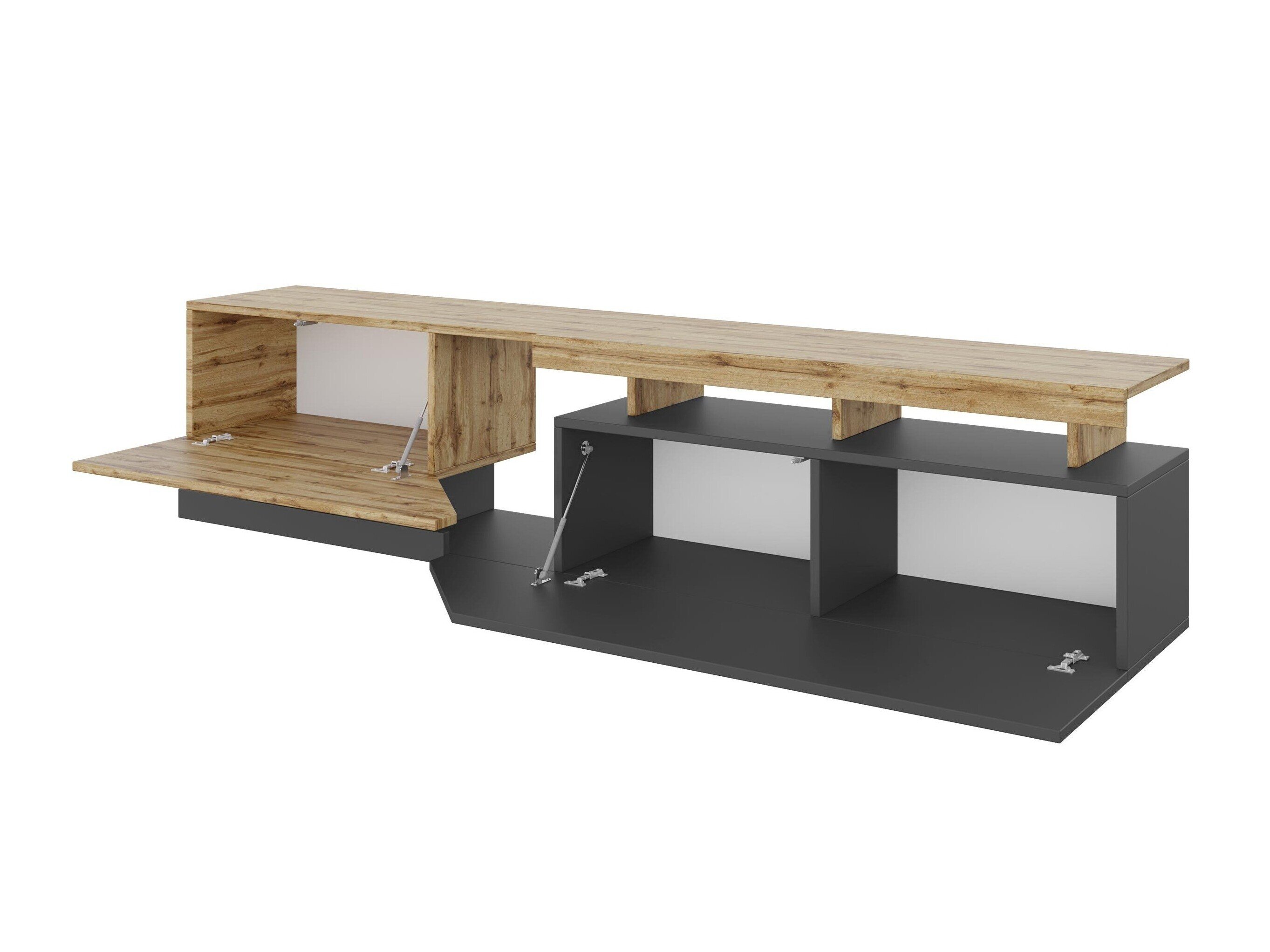 Woonkamerset Comfivo Daldune II (Notenhout + Zwart)
