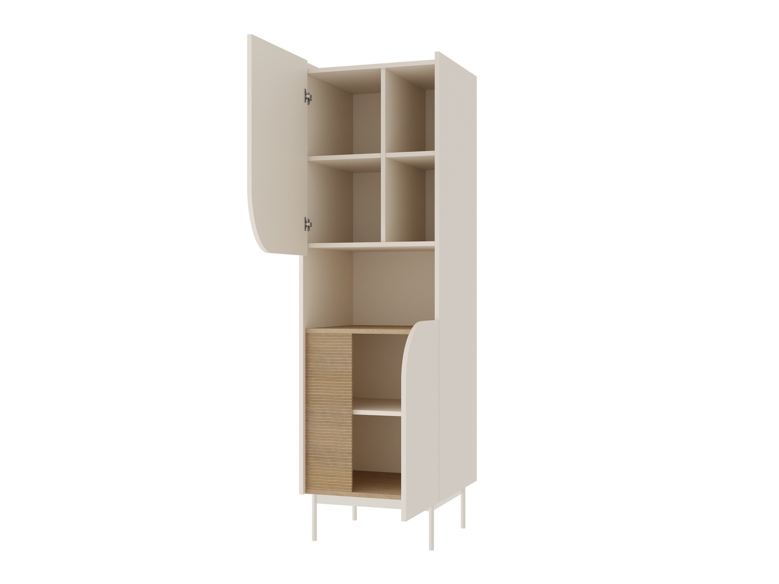 Boekenkast Dunsonu 102 (Eiken + Taupe)