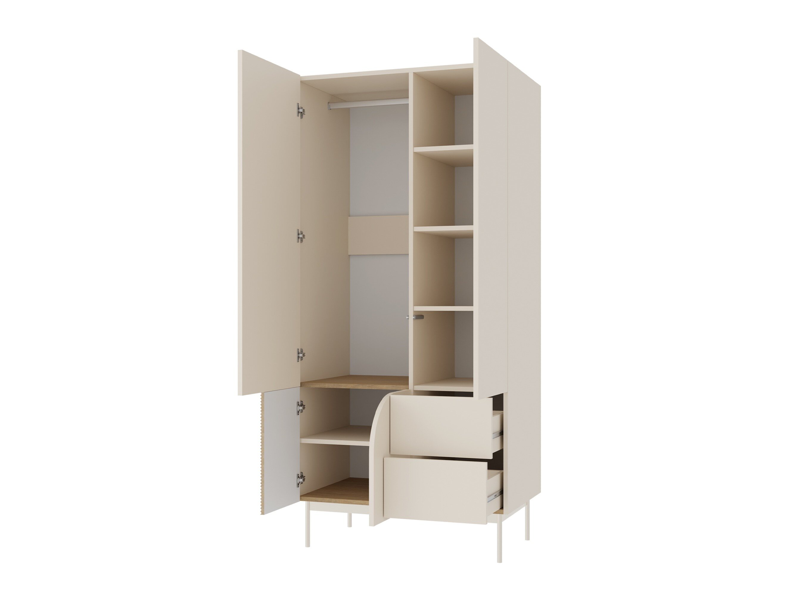 Kledingkast Dunsonu 100 (Eiken + Taupe)