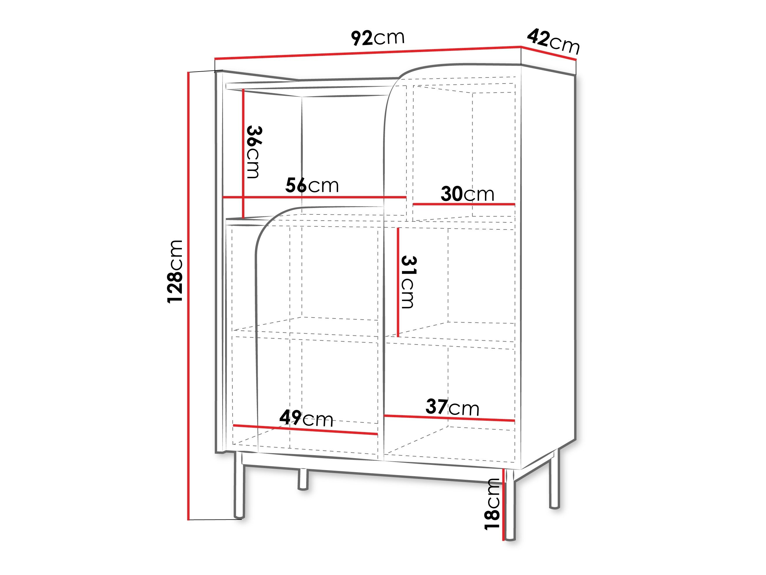 Dressoir Dunsonu 104 (Beige + Eiken)