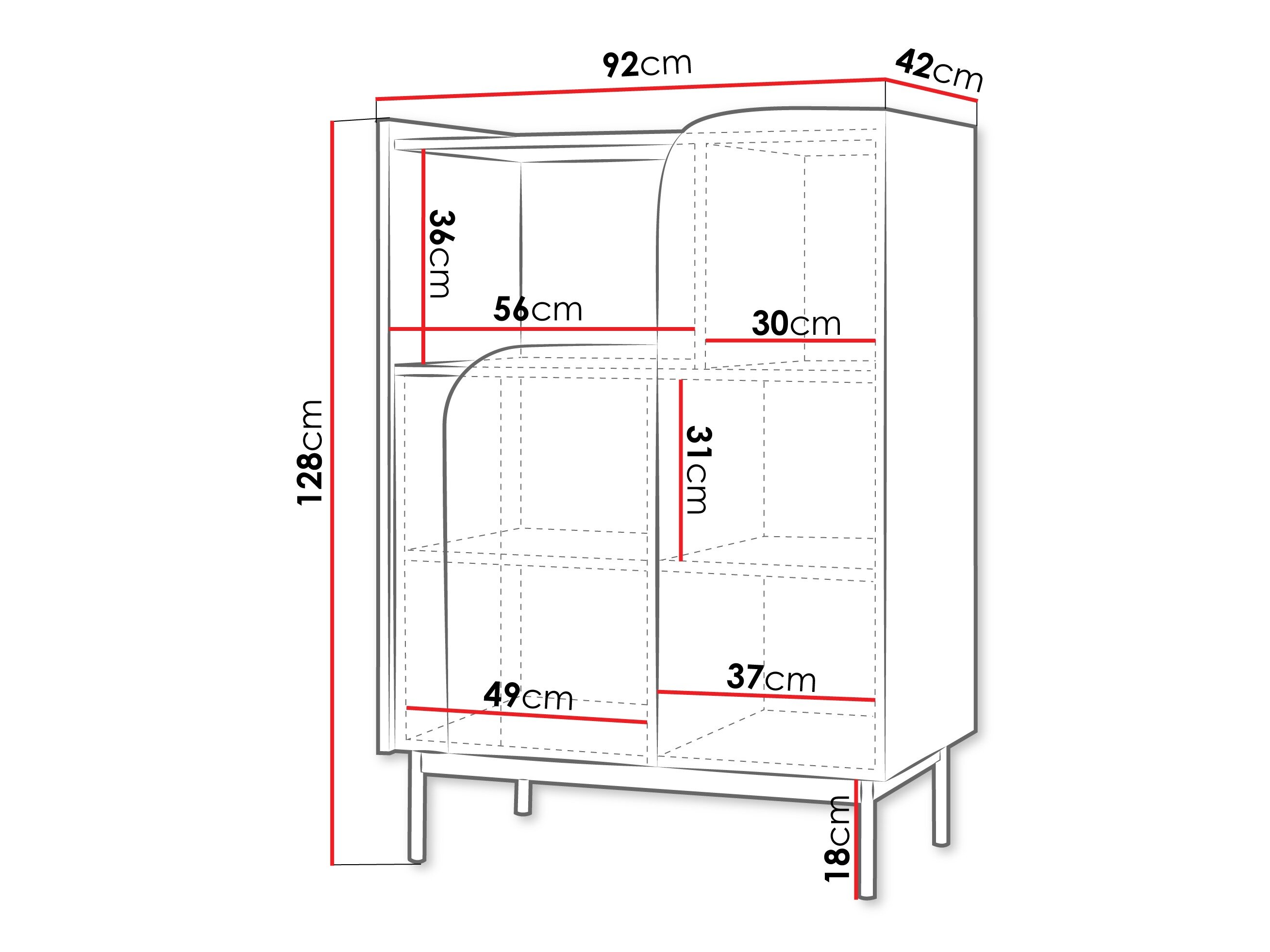 Dressoir Dunsonu 104 (Eiken + Taupe)