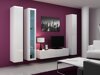 Ensemble de salon Venenou 107 (Blanc + Blanc brillant)
