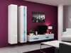 Ensemble de salon Venenou 115 (Blanc + Blanc brillant)