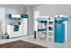 Commode Omaha E109 (Blanc + Turquoise)