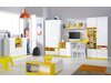 Table de chevet Omaha E116 (Blanc + Jaune)