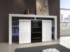 Commode Aestas (Blanc + Noir brillant)