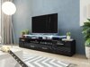 TV-meubel Charlotte 117 (Zwart + Glanzend zwart)