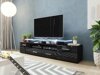 TV-meubel Charlotte 117 (Zwart + Glanzend zwart)
