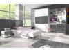 Bed Campus (Wit + Grijs met glans)