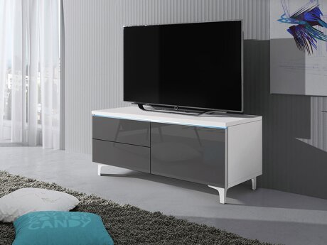 TV-meubel Uva IV (Wit + Grijs met glans)