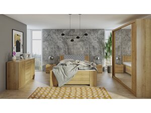 Schlafzimmer-Set Providence G121 (Goldene Eichenholzoptik + Soft Pik 029)