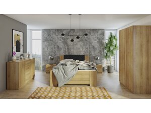 Schlafzimmer-Set Providence G122 (Goldene Eichenholzoptik + Soft Pik 011)