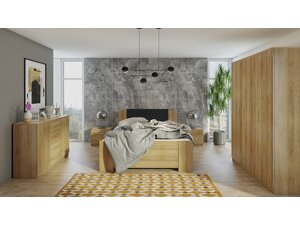 Schlafzimmer-Set Providence G123 (Goldene Eichenholzoptik + Soft Pik 011)