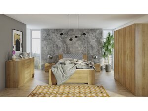 Schlafzimmer-Set Providence G123 (Goldene Eichenholzoptik + Soft Pik 029)