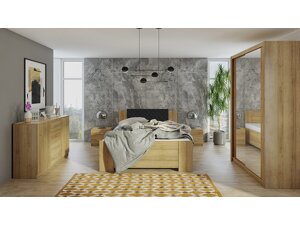 Schlafzimmer-Set Providence G112 (Goldene Eichenholzoptik + Soft Pik 011)