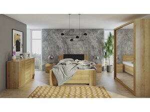 Schlafzimmer-Set Providence G113 (Goldene Eichenholzoptik + Soft Pik 011)