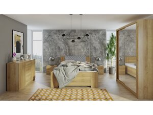 Schlafzimmer-Set Providence G113 (Goldene Eichenholzoptik + Soft Pik 029)