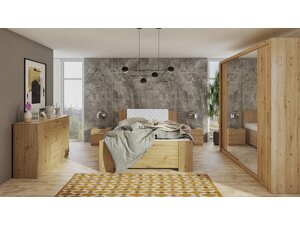 Комплект за спалня Providence G114 (Artisan дъб + Soft Pik 017)
