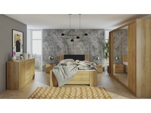 Schlafzimmer-Set Providence G115 (Goldene Eichenholzoptik + Soft Pik 011)