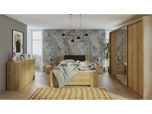 Schlafzimmer-Set Providence G116 (Goldene Eichenholzoptik + Soft Pik 011)
