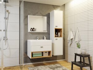 Fürdőszoba garnitúra Providence J100 (Fehér + Artisan tölgy)