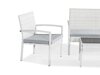Conjunto de muebles de exterior Cortland 165 (Blanco + Gris)