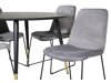 Маса и столове за трапезария Dallas 1189 (Сив + Черен)