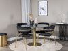 Маса и столове за трапезария Dallas 1208 (Черен + Златно)